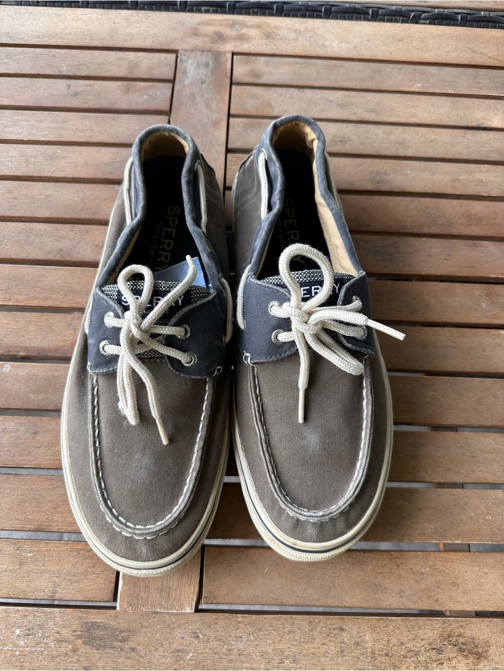 Sperry Brown and Navy Two-Tone Men’s Boat Shoes